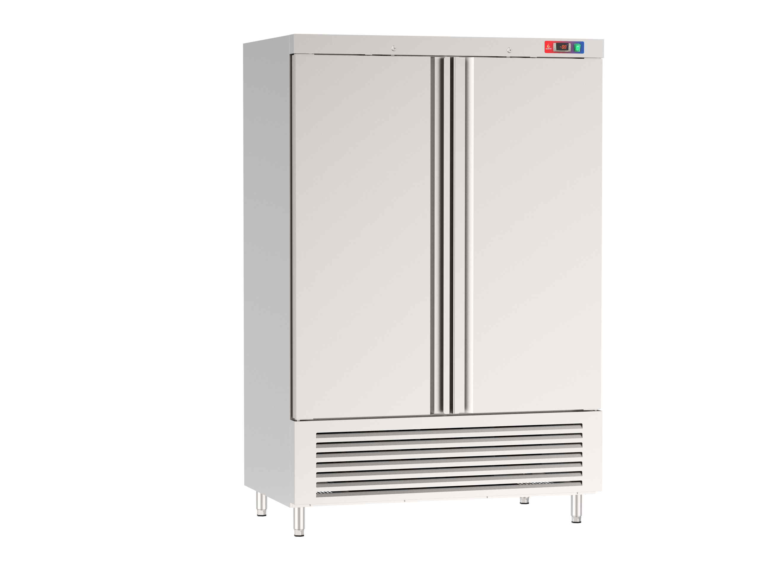Armario refrigerado 2 puertas de acero GN 1/1 1340 x 810 x 2010 mm