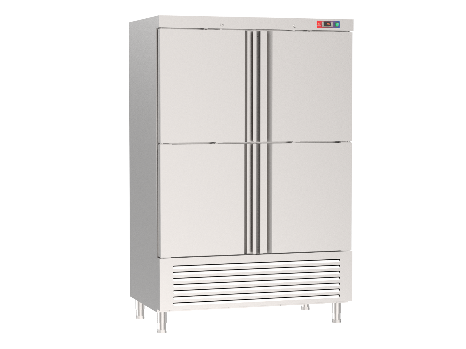 Armario refrigerado 4 puertas de acero GN 1/1 1340 x 810 x 2010 mm