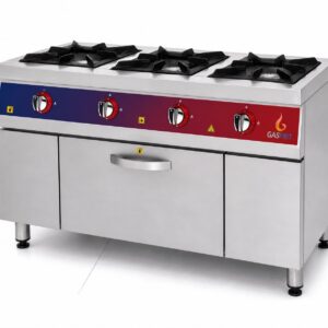 Cocina 3 fuegos con horno a gas serie E-plus
