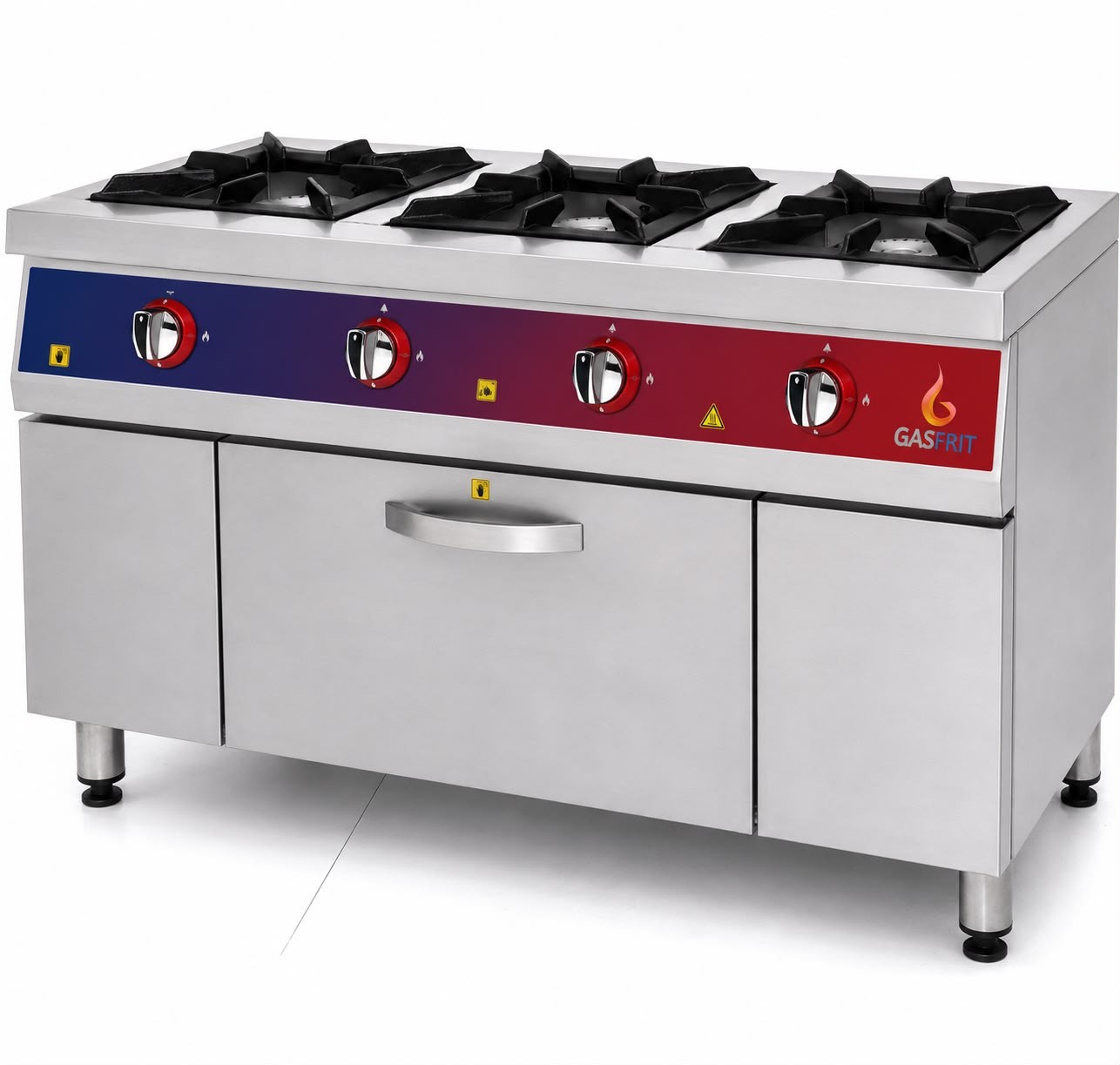Cocina 3 fuegos con horno a gas serie E-plus