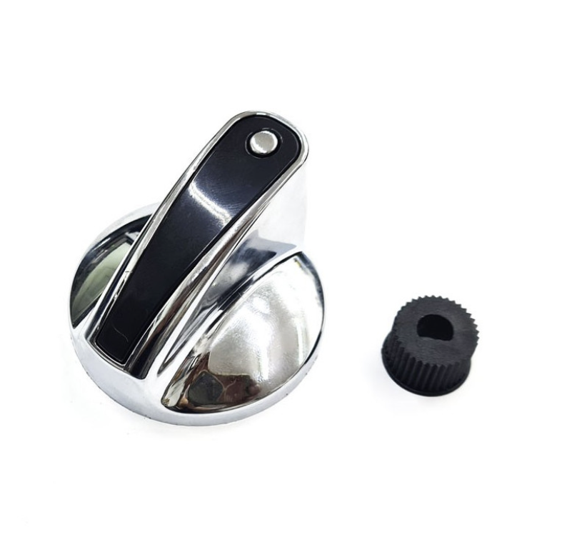 Mando Grifo Gas Ø60mm Eje Ø8mm Color Plata