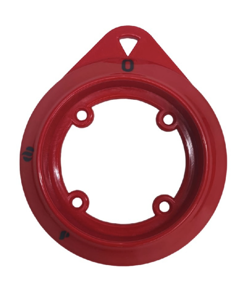 Roseta roja Mando Grifo Gas Color