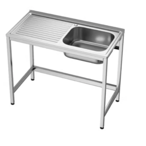 Fregadero 1 seno y 1 escurridor 800 x 500 x 850 mm