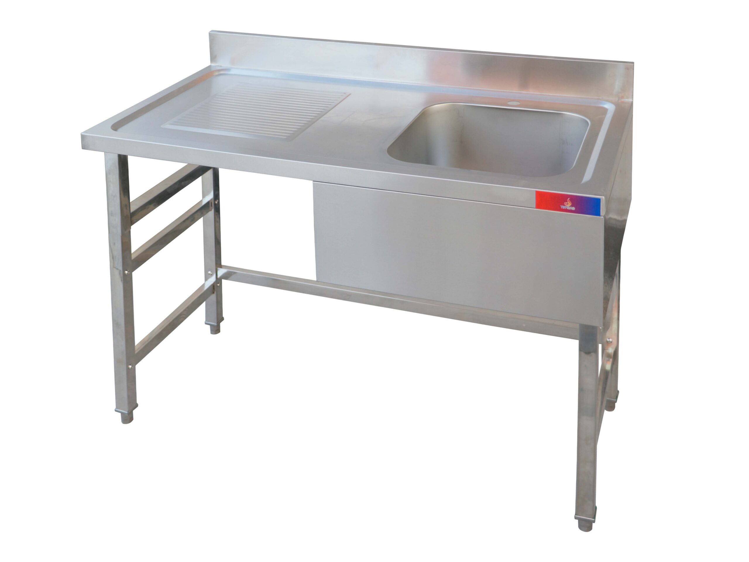 Fregadero 1 seno 1 escurridor 1200 x 600 x 850 + 100 mm