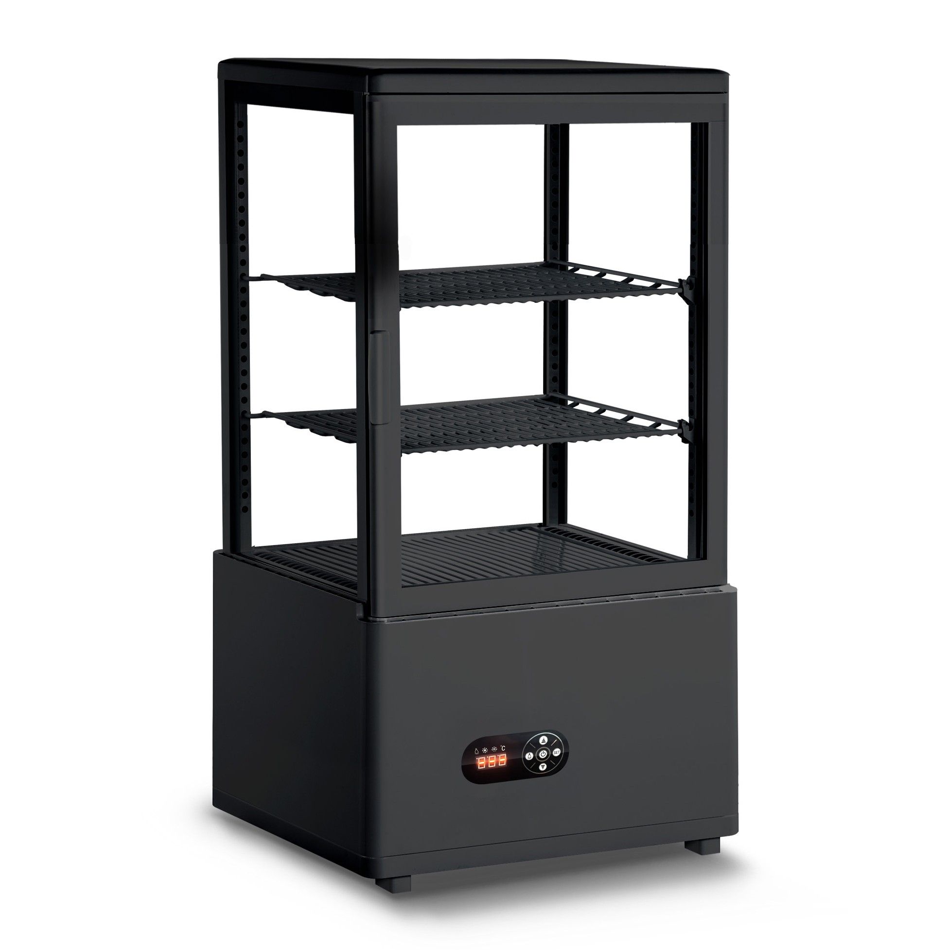 Vitrina armario 4 caras de cristal refrigerado 58 L