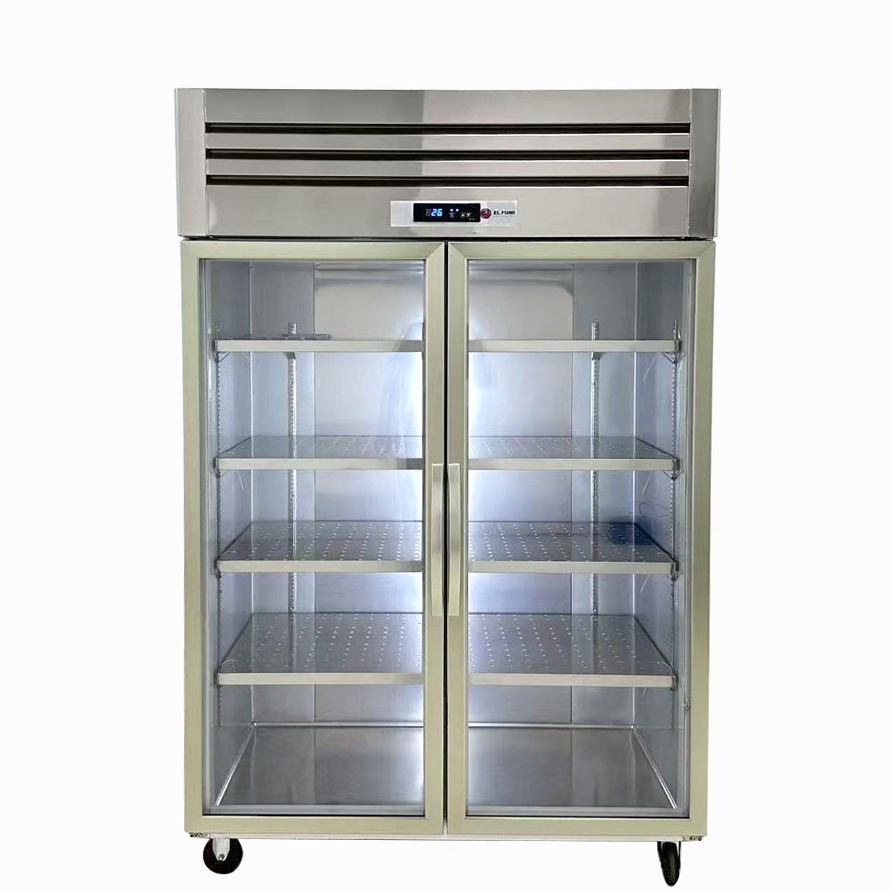 Armario expositor refrigerado 2 puertas de cristal 1200 x 700 x 1950 mm