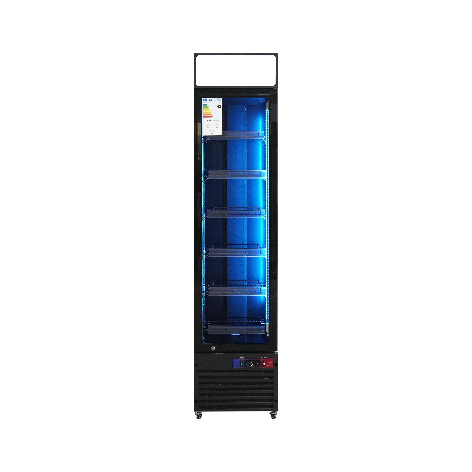 Armario expositor refrigerado 1 puertas cristal Slim