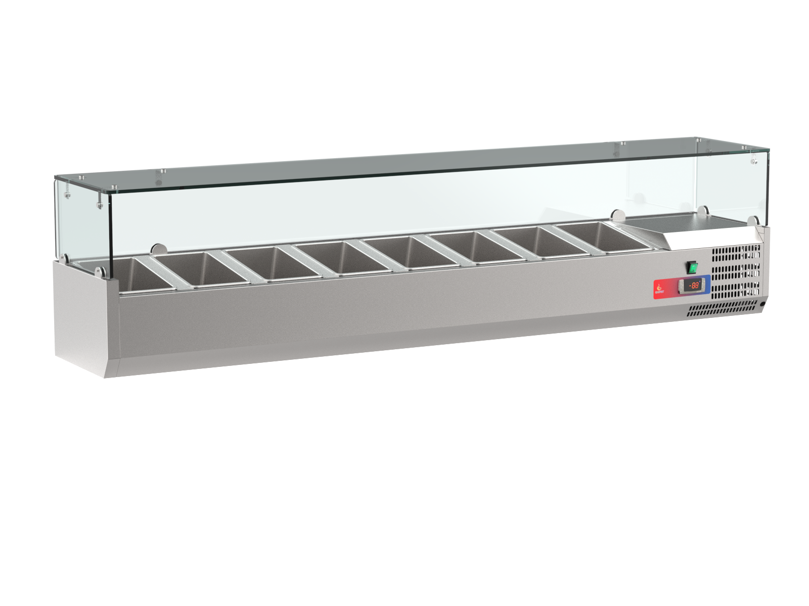 Vitrina de ingredientes refrigerada 1400 mm