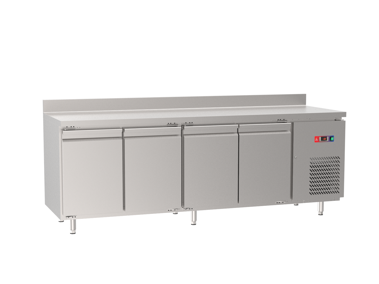 Mesa refrigerada 4 puertas 2230 x 700 x 850 + 100 mm