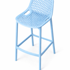 Taburete alto azul polipropileno