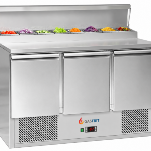 Mesa refrigerada ensaladera 3 puertas 1365 x 700 x1010 mm