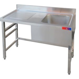 Fregadero 1 seno 1 escurridor 1400 x 600 x 850 + 100 mm
