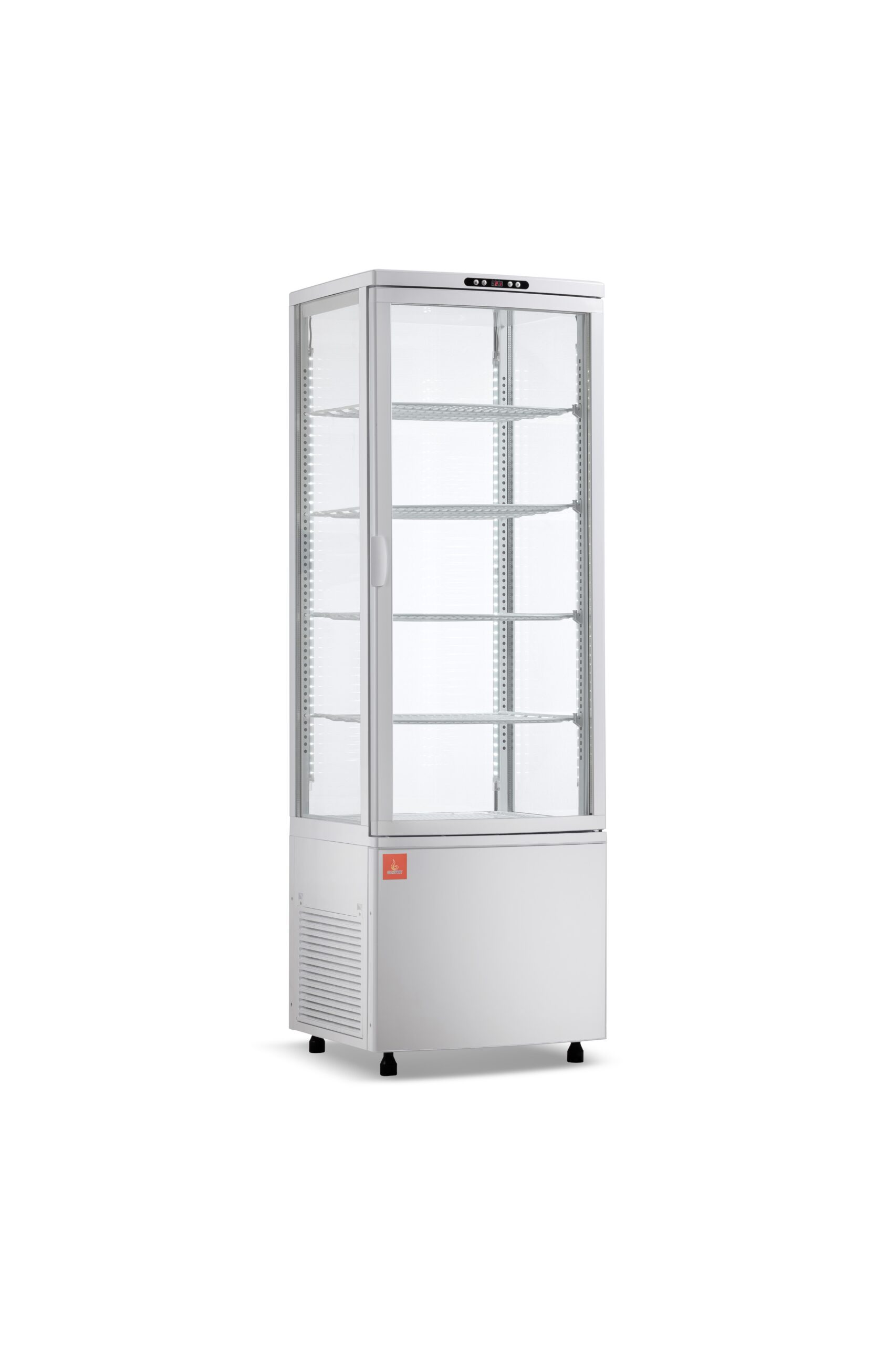 Armario 4 caras de cristal refrigerado blanca 215 L