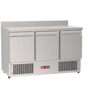 Mesa refrigerada compacta 3 puertas 1360 x 700 x 850 + 100 mm