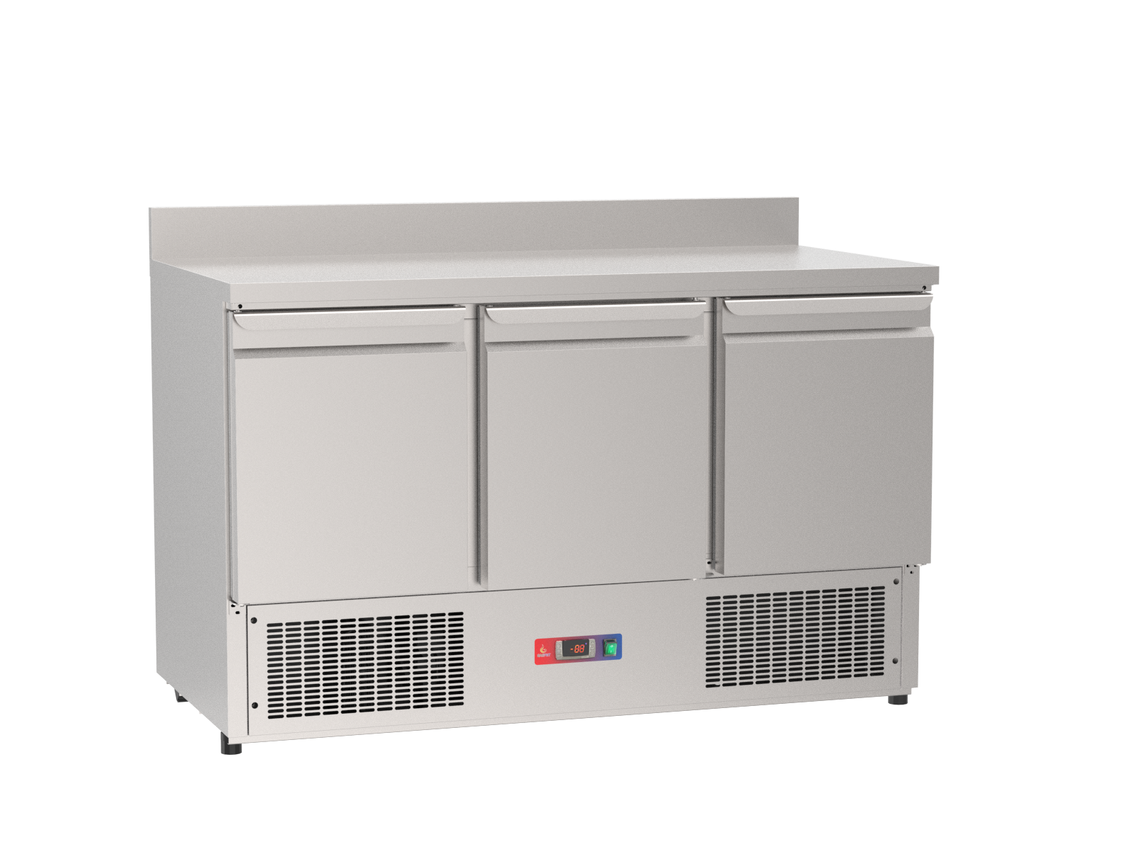 Mesa refrigerada compacta 3 puertas 1360 x 700 x 850 + 100 mm