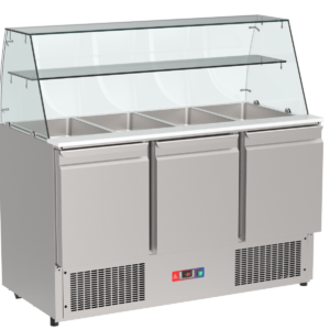 Mesa refrigerada preparación 3 puertas 1365 x 700 x 1295 mm