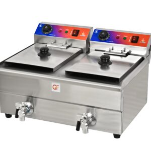 Freidora electrica 10 + 10 litros con grifo