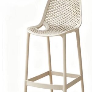 Taburete alto crema polipropileno