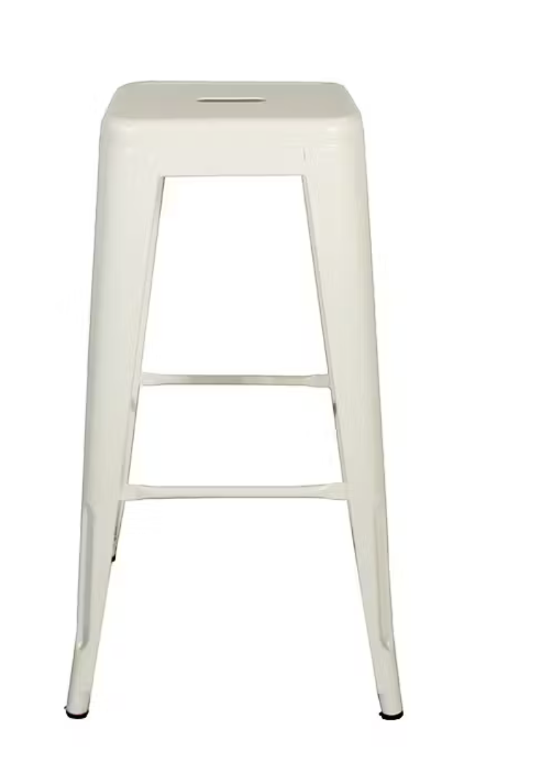 Taburete alto blanco