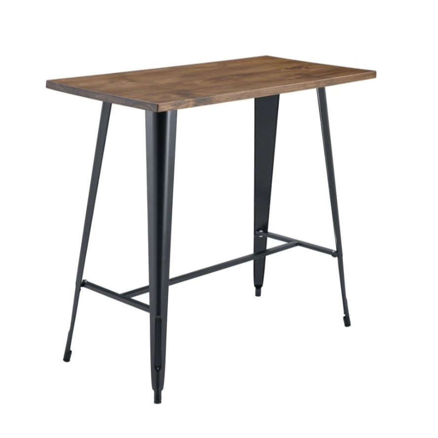 mesa alta tolix negra 1200 x 600 x 1080 mm