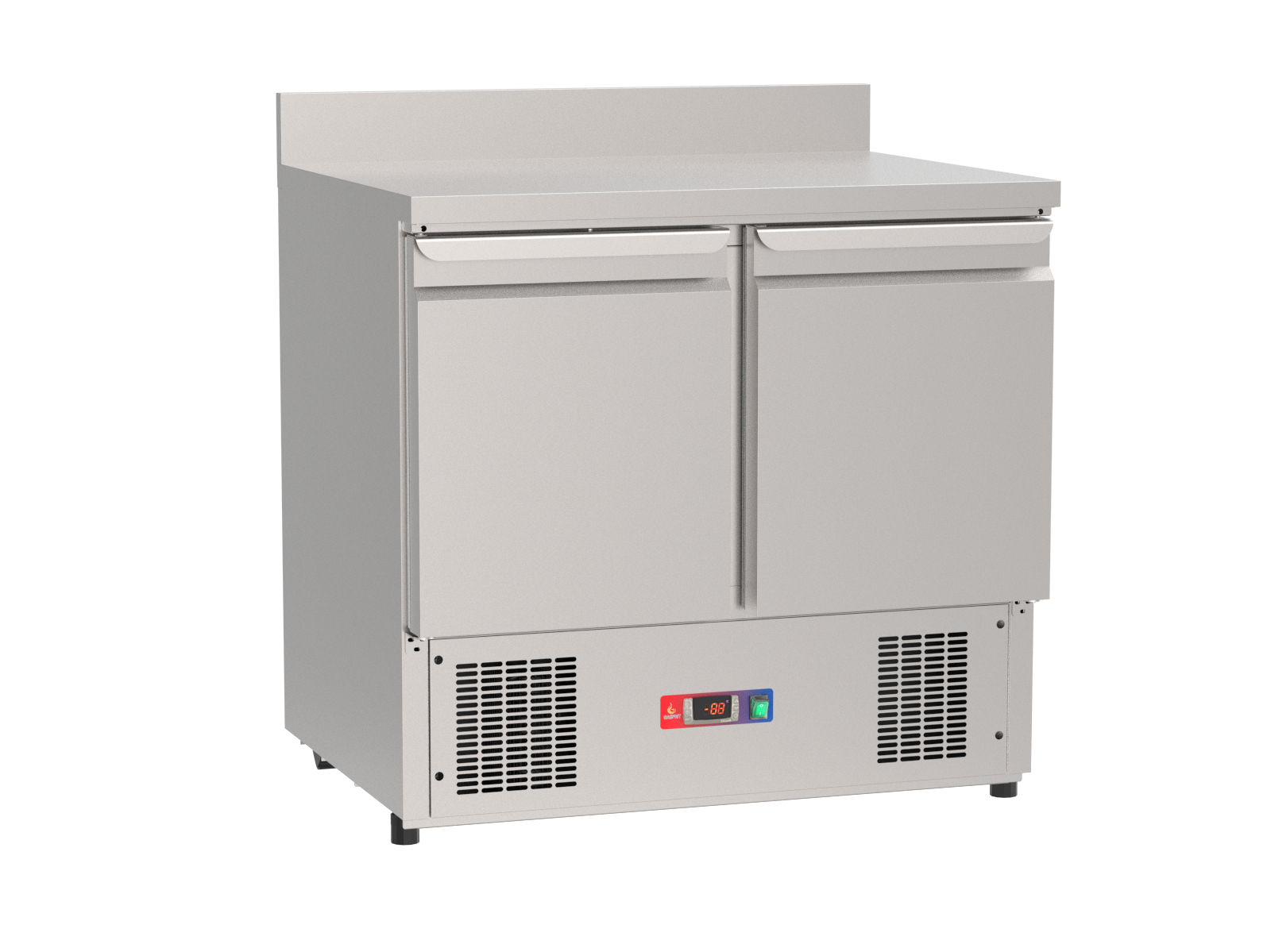 Mesa refrigerada compacta 2 puertas 900 x 700 x 850 + 100 mm