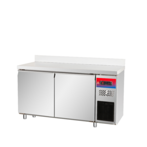 Mesa refrigerada frente mostrador 2 puertas de acero