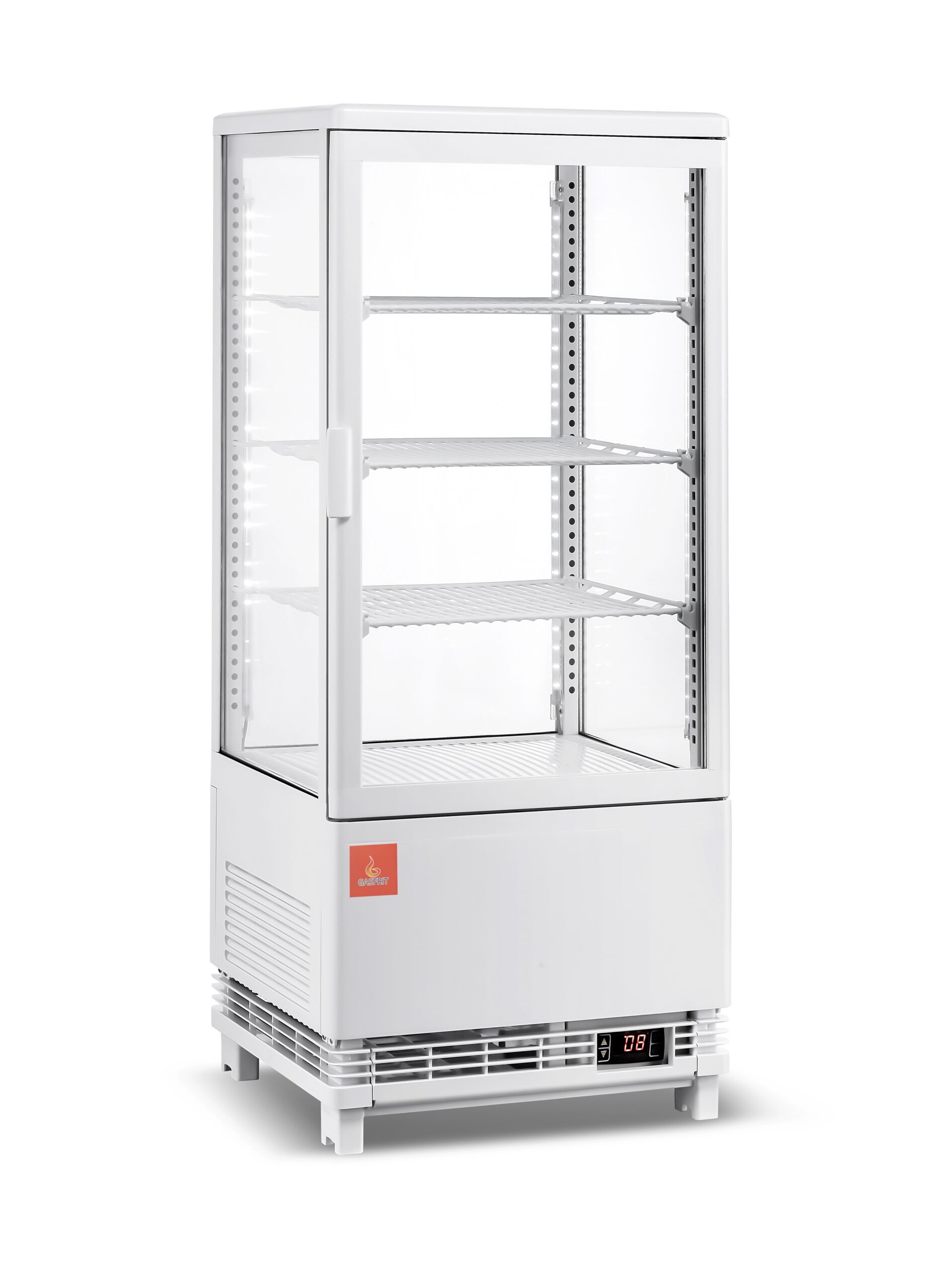 Armario 4 caras de cristal refrigerado blanca 78 L