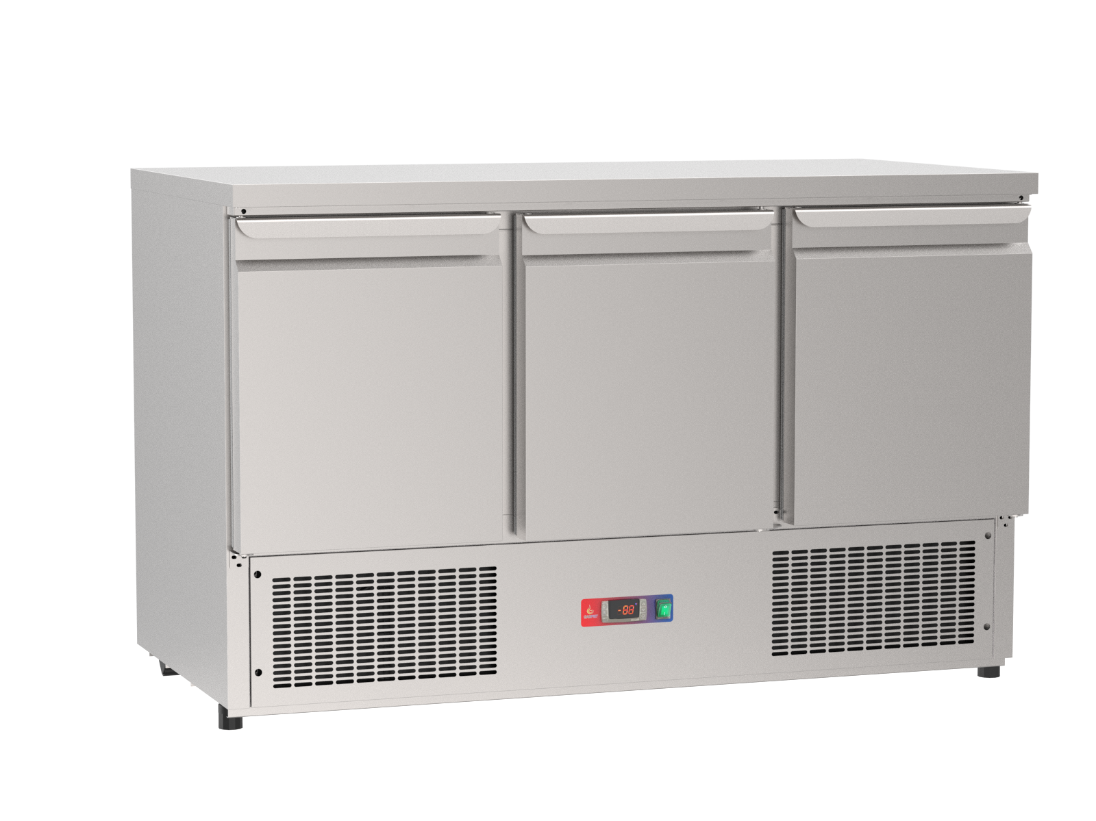 Mesa refrigerada compacta 3 puertas 1360 x 700 x 850 mm