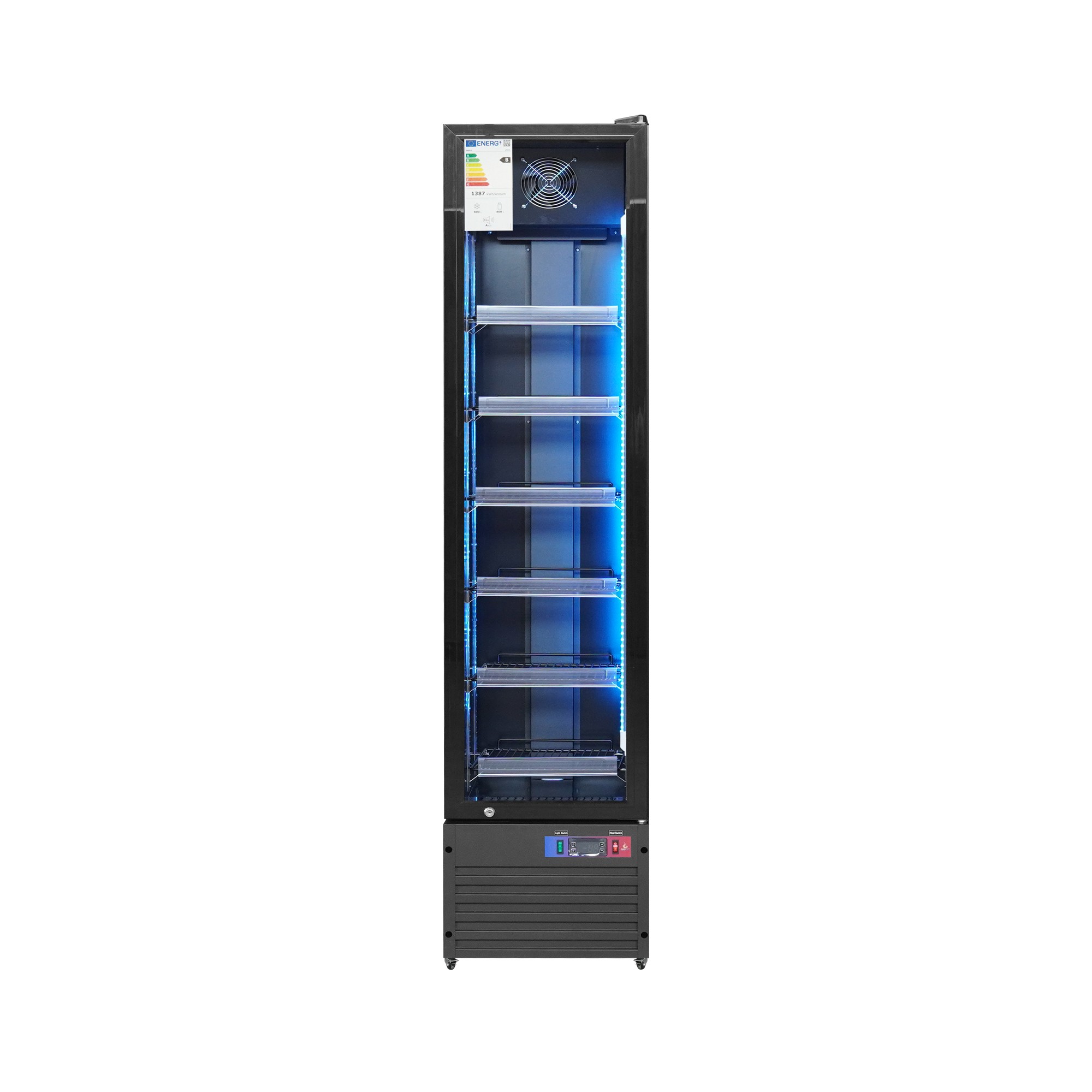Armario expositor refrigerado 1 puerta de cristal