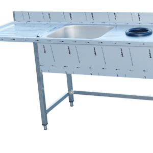 Fregadero 1 seno 1 hueco basura 1800 x 750 x 850 + 100 mm