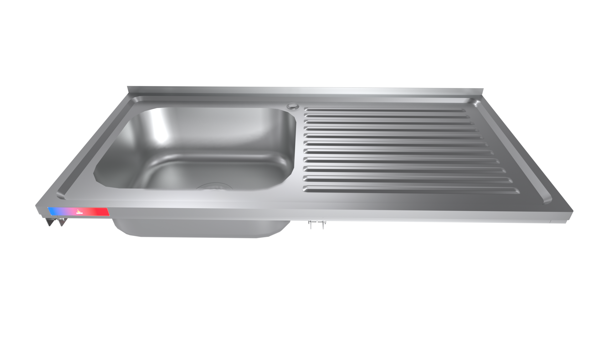 Fregadero 1 cuba 1 escurridor sin bastidor 800 x 500 x 300 mm