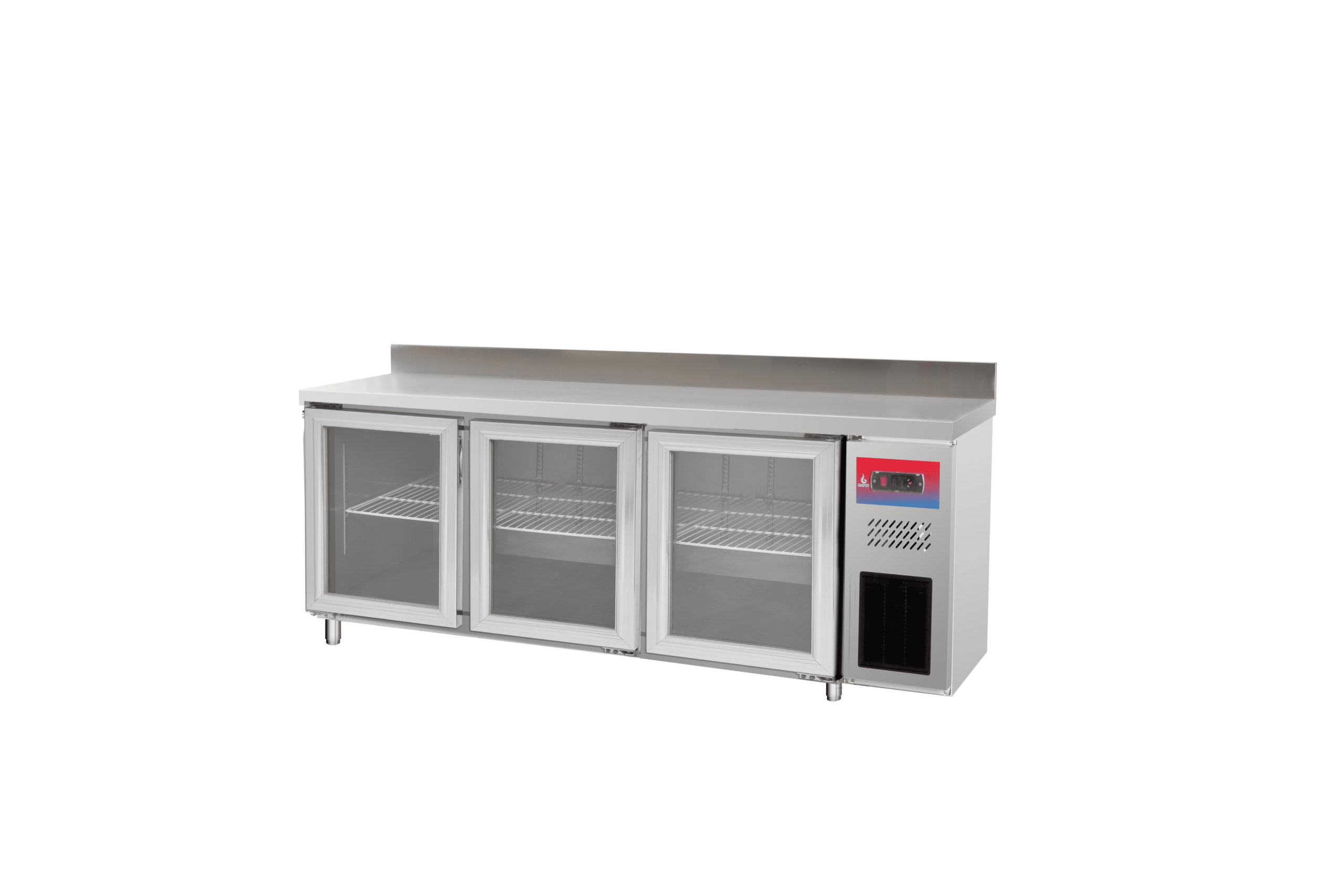 Mesa refrigerada frente mostrador 3 puertas de cristal