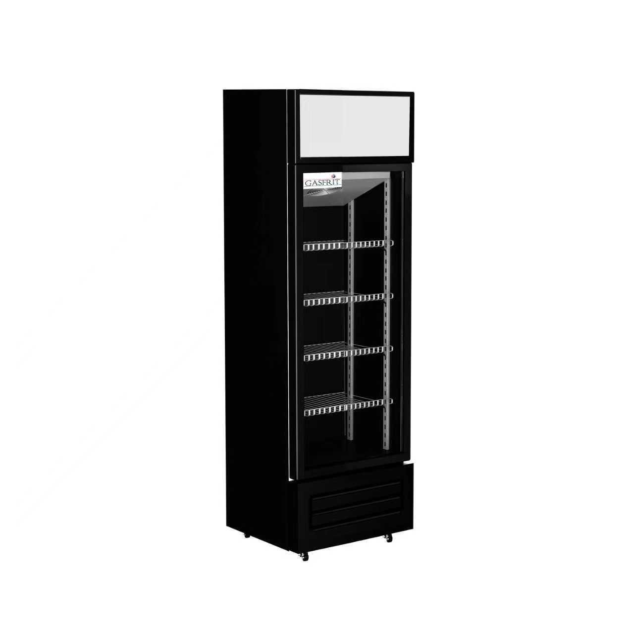 Armario expositor refrigerado 1 puerta 360 litros negro