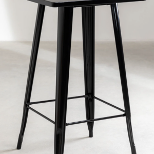 mesa alta tolix negra 800 x 800 x 1050 mm