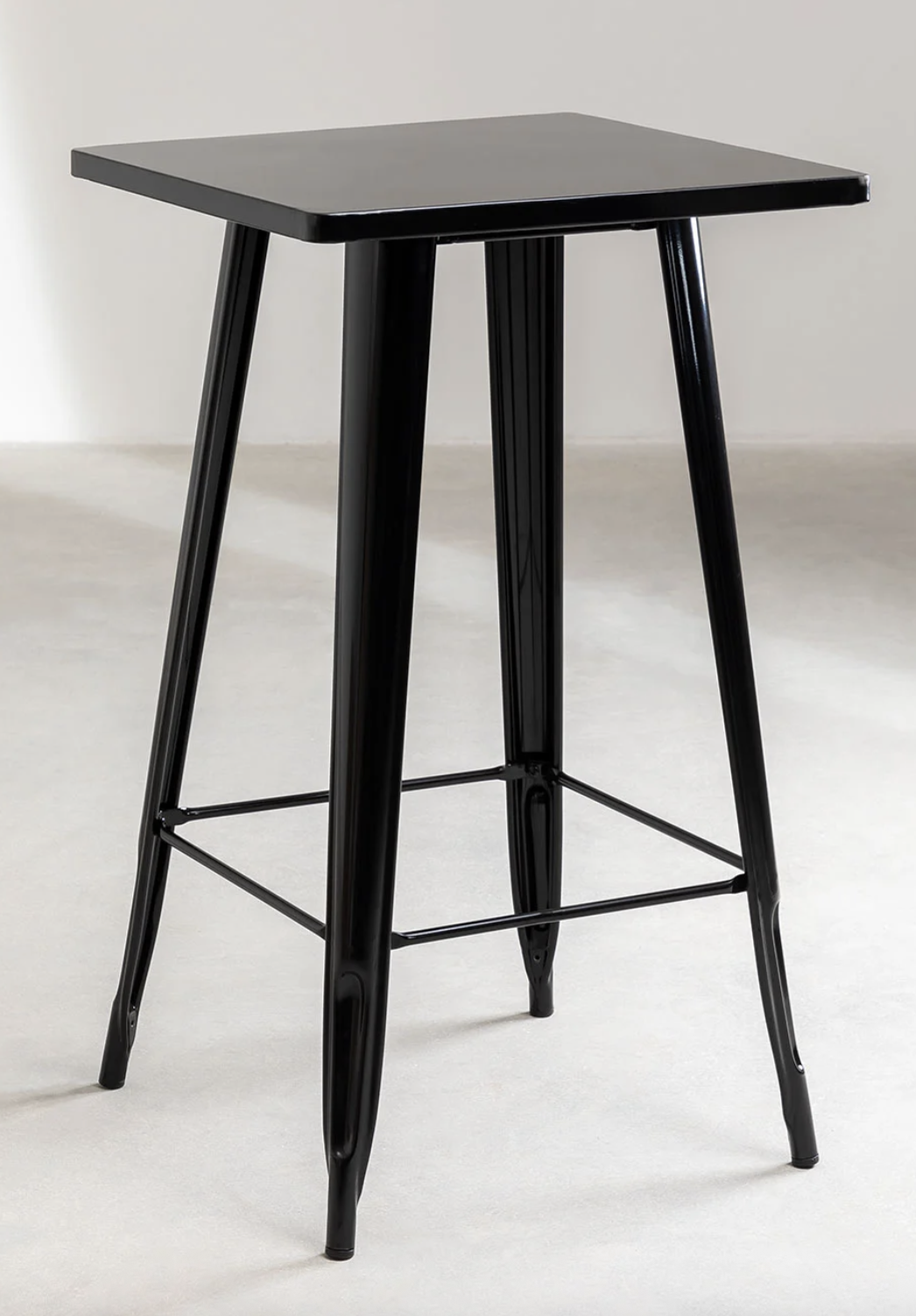 mesa alta tolix negra 800 x 800 x 1050 mm