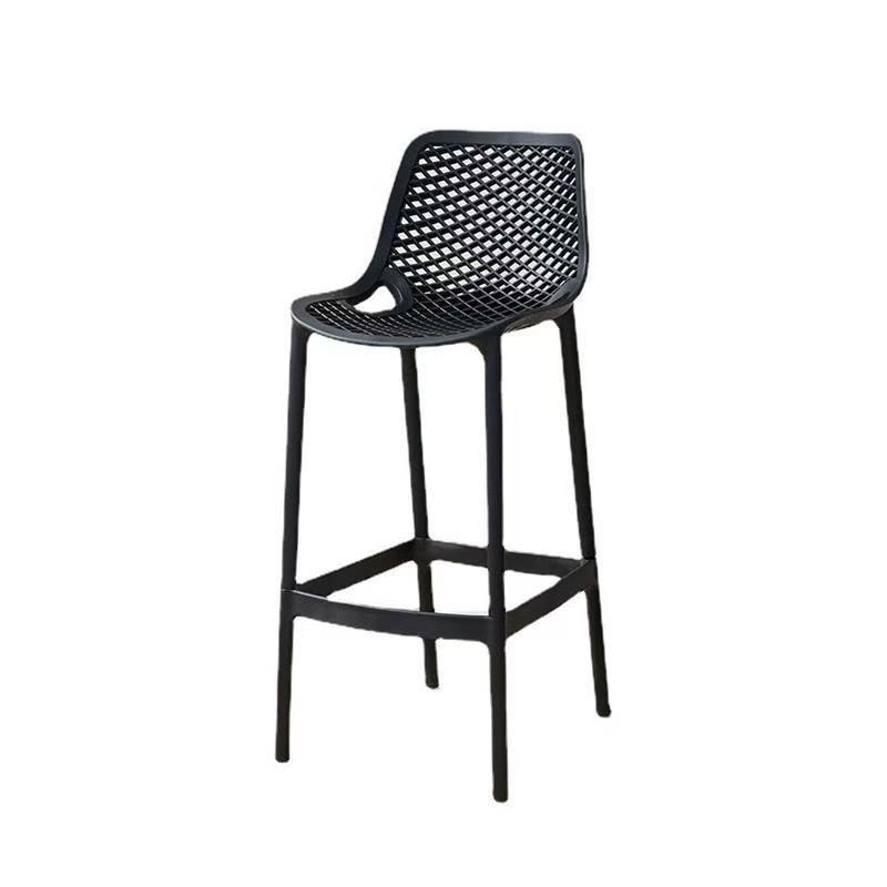 Taburete alto negro polipropileno