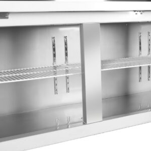 Mesa refrigerada frente mostrador 4 puertas de cristal
