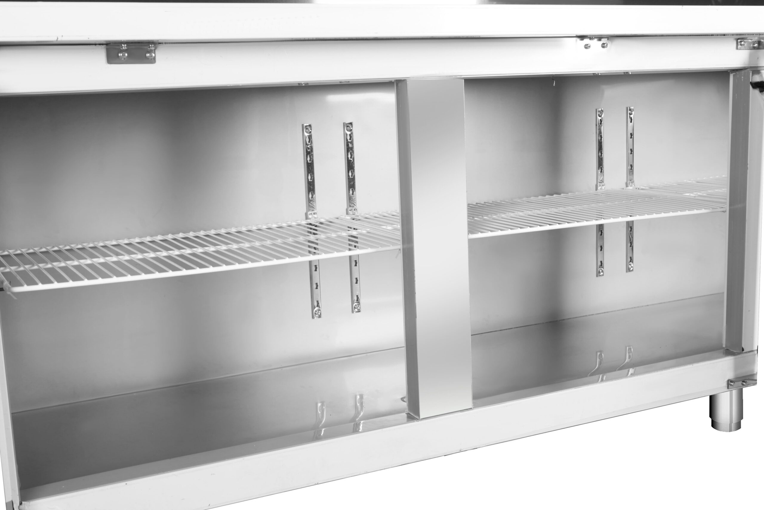 Mesa refrigerada frente mostrador 4 puertas de cristal