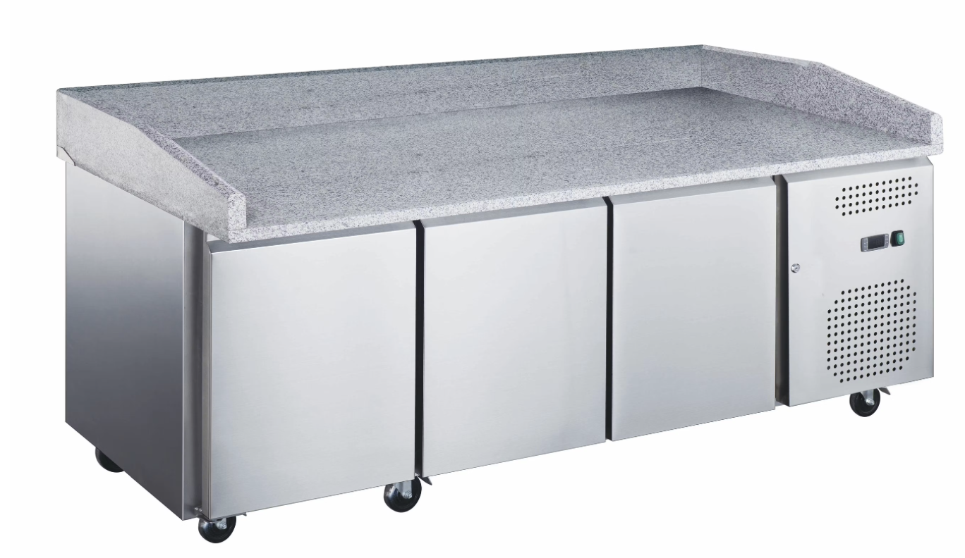 Mesa refrigerada con mármol 3 puertas 2000 x 800 x 1010 mm