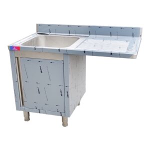 Fregadero con mueble 1 seno y escurridor 1200 x 700 x 850 + 100 mm
