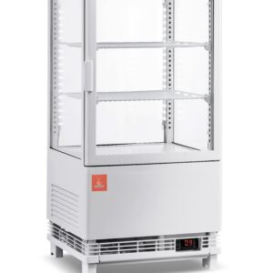 Armario 4 caras de cristal refrigerado blanco 58 L