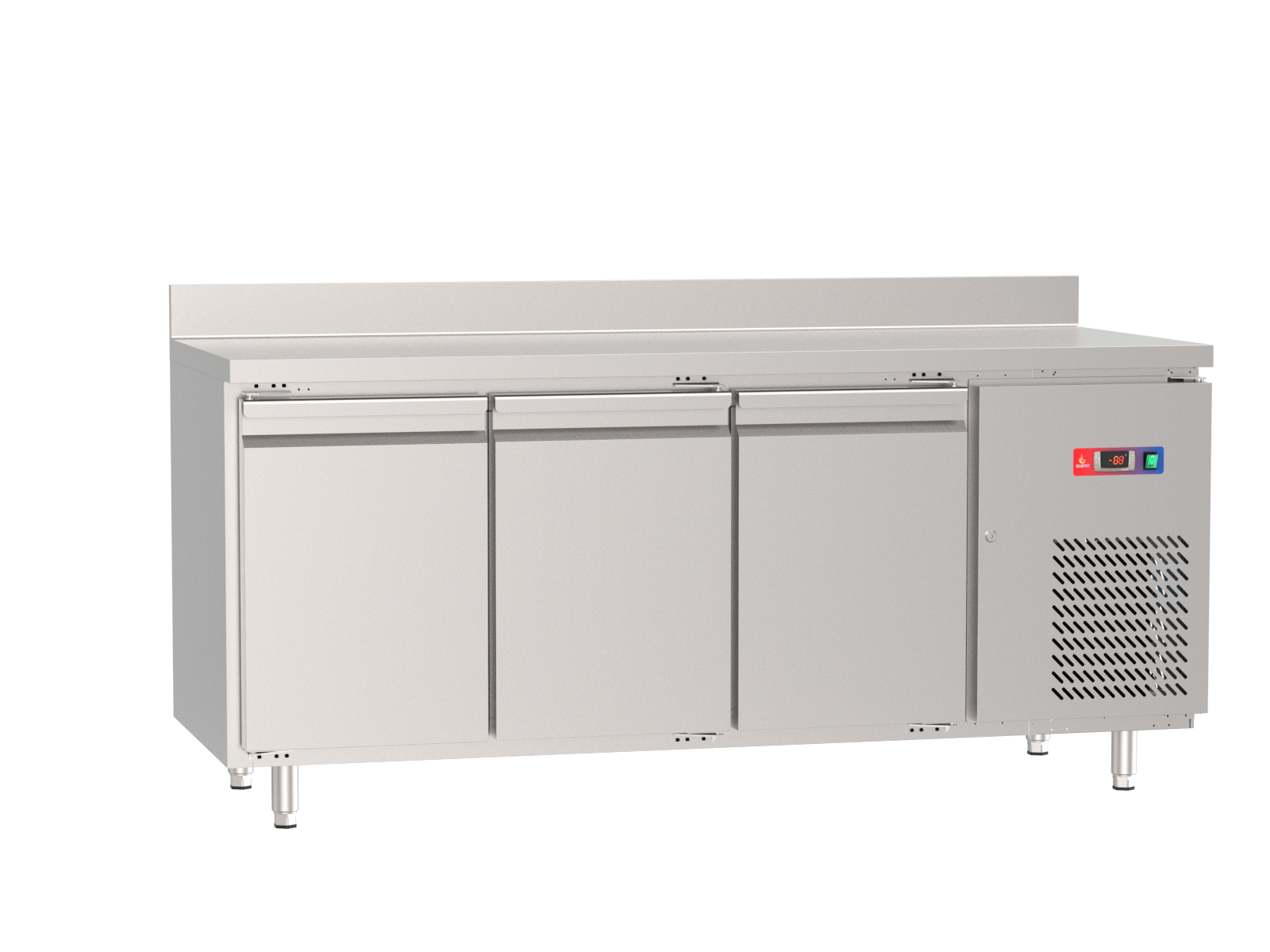 Mesa refrigerada 3 puertas de acero 1795 x 700 x 850 + 100 mm