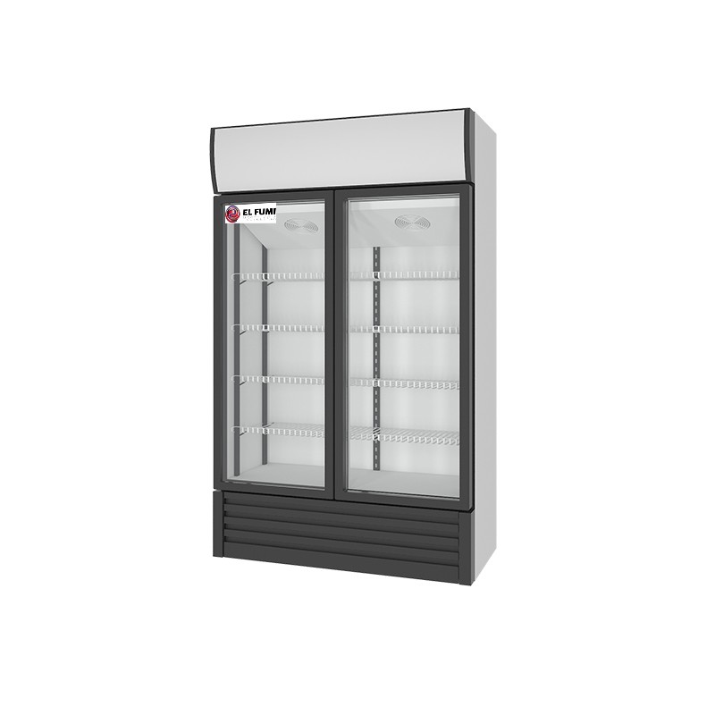 Armario expositor refrigerado 2 puertas de cristal