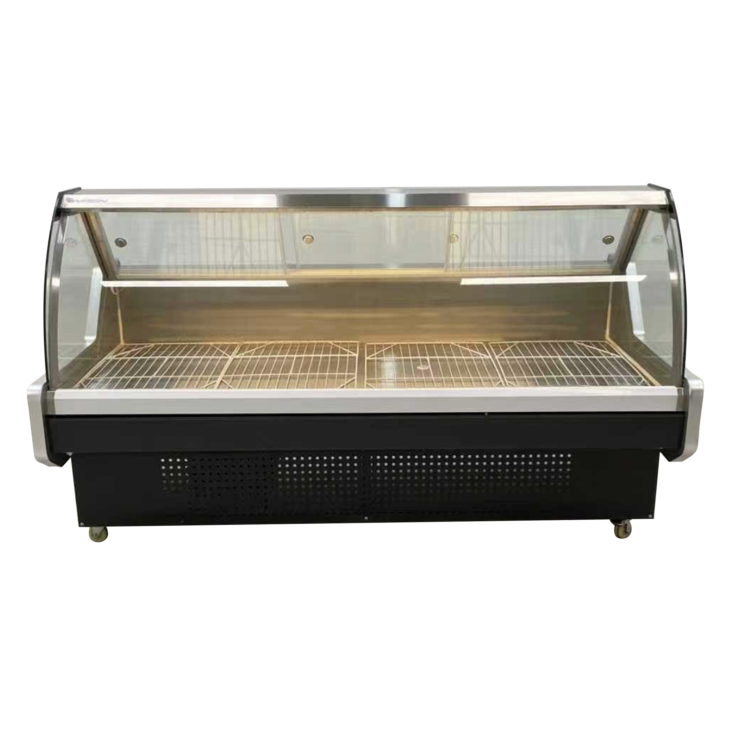 Vitrina Charcutera Color Negro – 2000 x 1050 x 1200 mm – Cristal Curvo