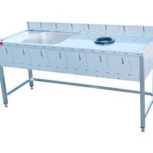 Fregadero 1 seno 1 hueco basura 1400 x 750 x 850 + 100 mm