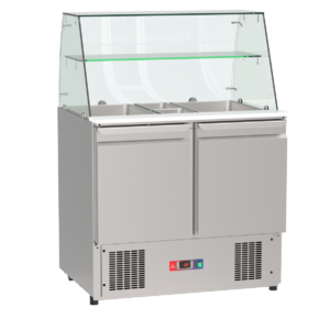Mesa refrigerada preparación 2 puertas 900 x 700 x 1295 mm