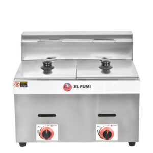 Freidora gas 8 + 8 litros sin grifo