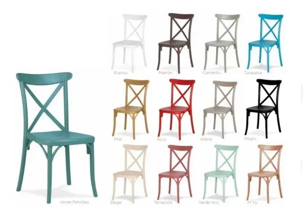 Silla Bar Cruceta Polipropileno 1123