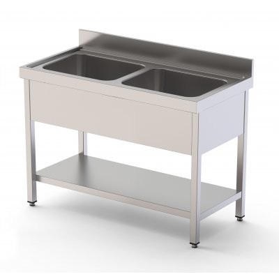 Fregadero Cocina 2 Cuba Con Bastidor Con Estante