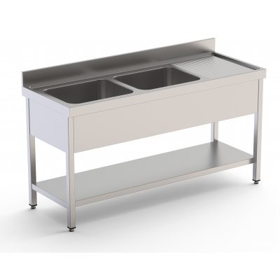 Fregadero Cocina 2 Cuba Con Bastidor Con Estante